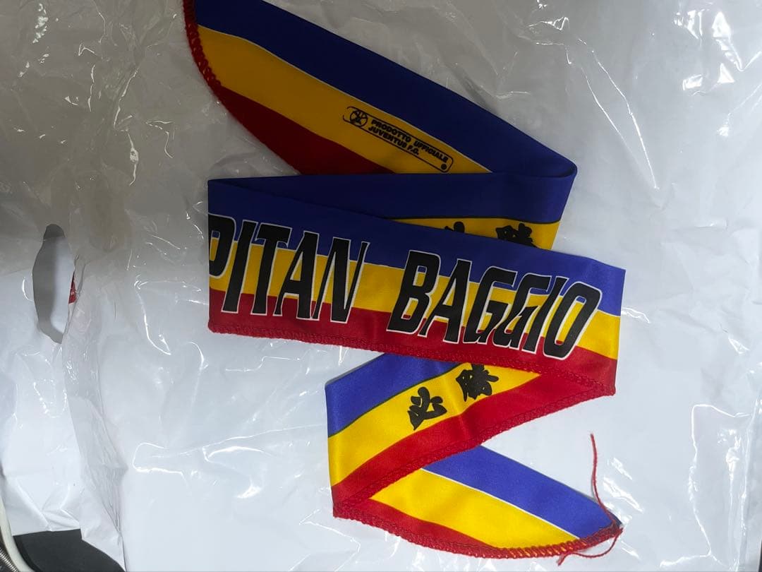 希少ロベルト・バッジョ ユベントス　キャプテンマークアレンジバンダナ 希少ロベルト・バッジョ ユベントス キャプテンマークアレンジバンダナ