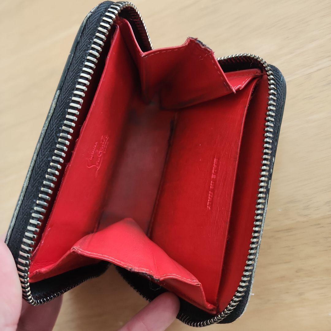 希少】クリスチャンルブタン パネトーネ スタッズ ミニ財布 コイン