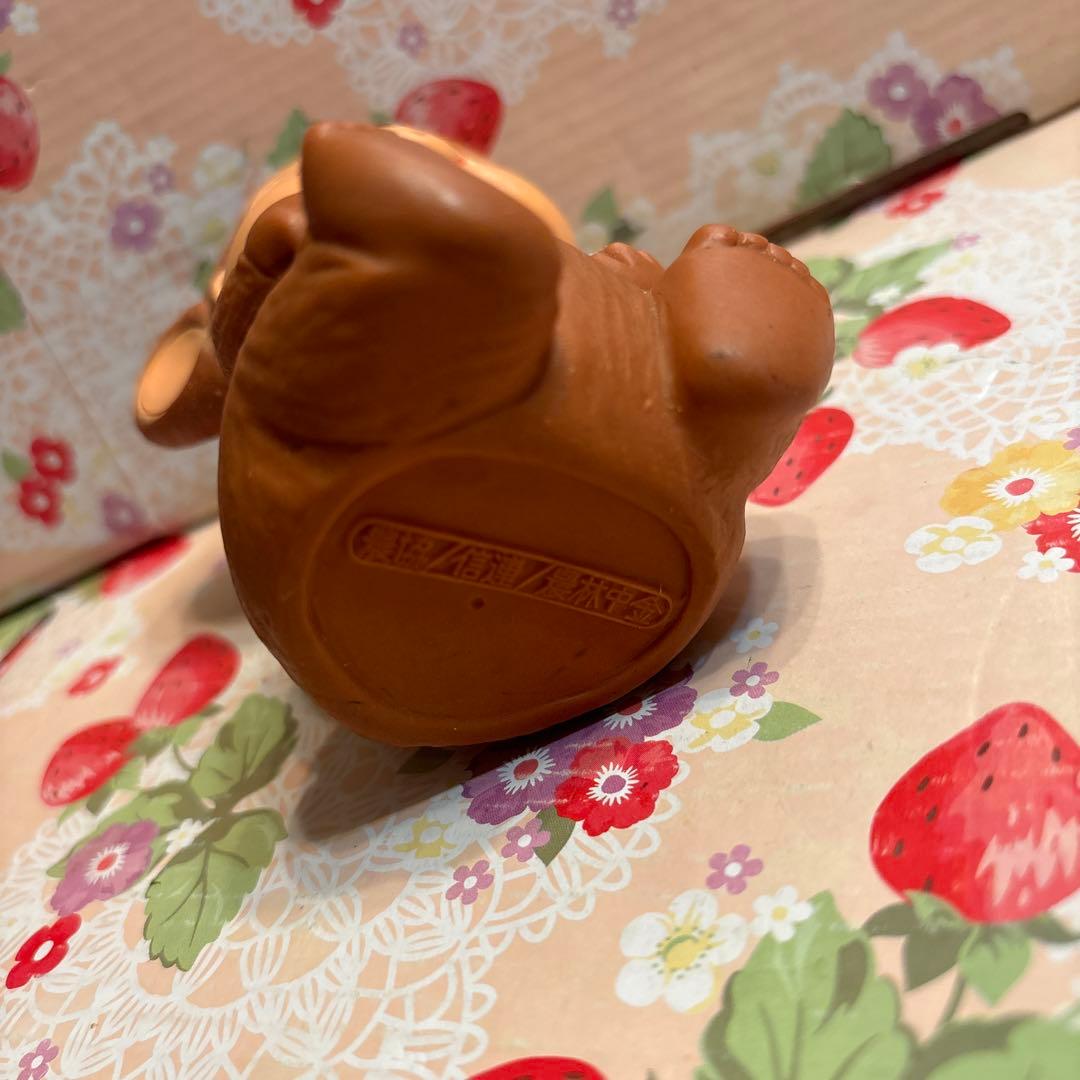 昭和レトロ アンティークソフビお猿貯金箱 農協／信連/農林中金ソフビ