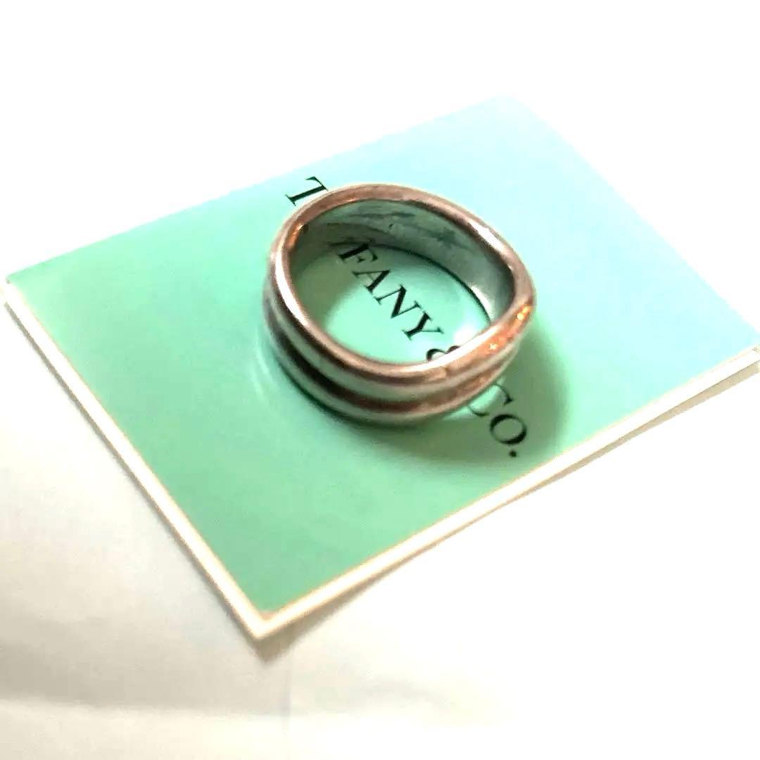 ティファニー　ダブルカーブドリング　シルバー　ユニセックス　18号