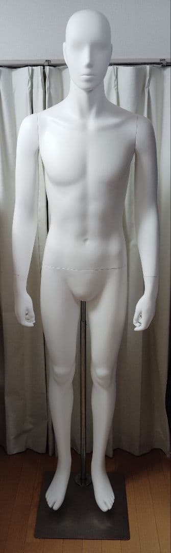 ディスプレイ用紳士マネキン　腰受け　メンズ　直立　FRP　衣装展示　店舗　手作り