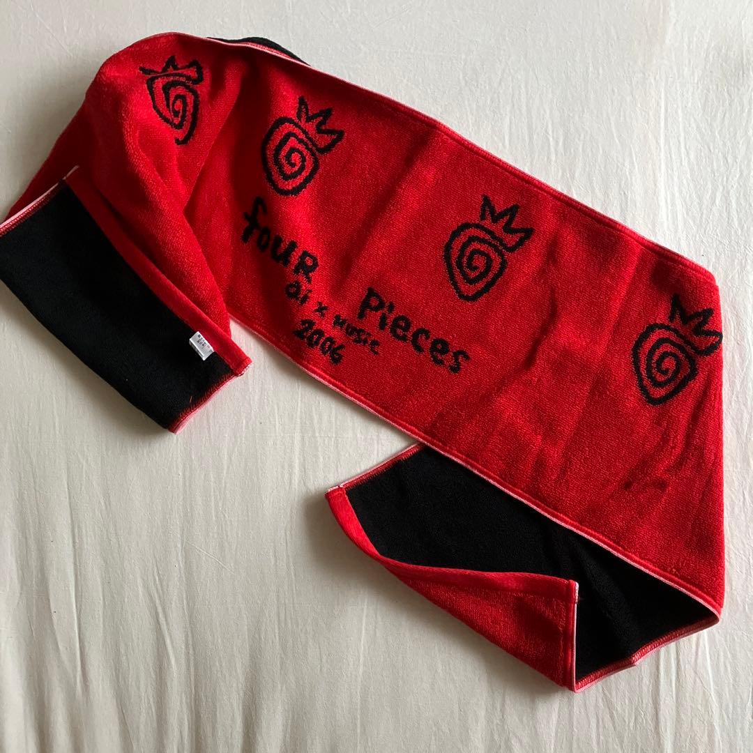 大塚愛　ai 2006 マフラータオル　タオル　赤　黒　いちご　music