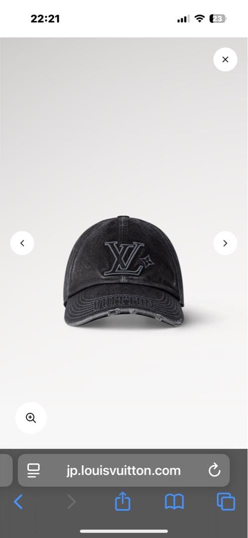 LOUIS VUITTON ダークグレー キャップ