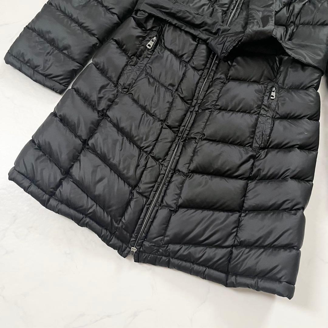 大きいサイズ マックスマーラ ロングダウンコート ベルト 黒 ダブル