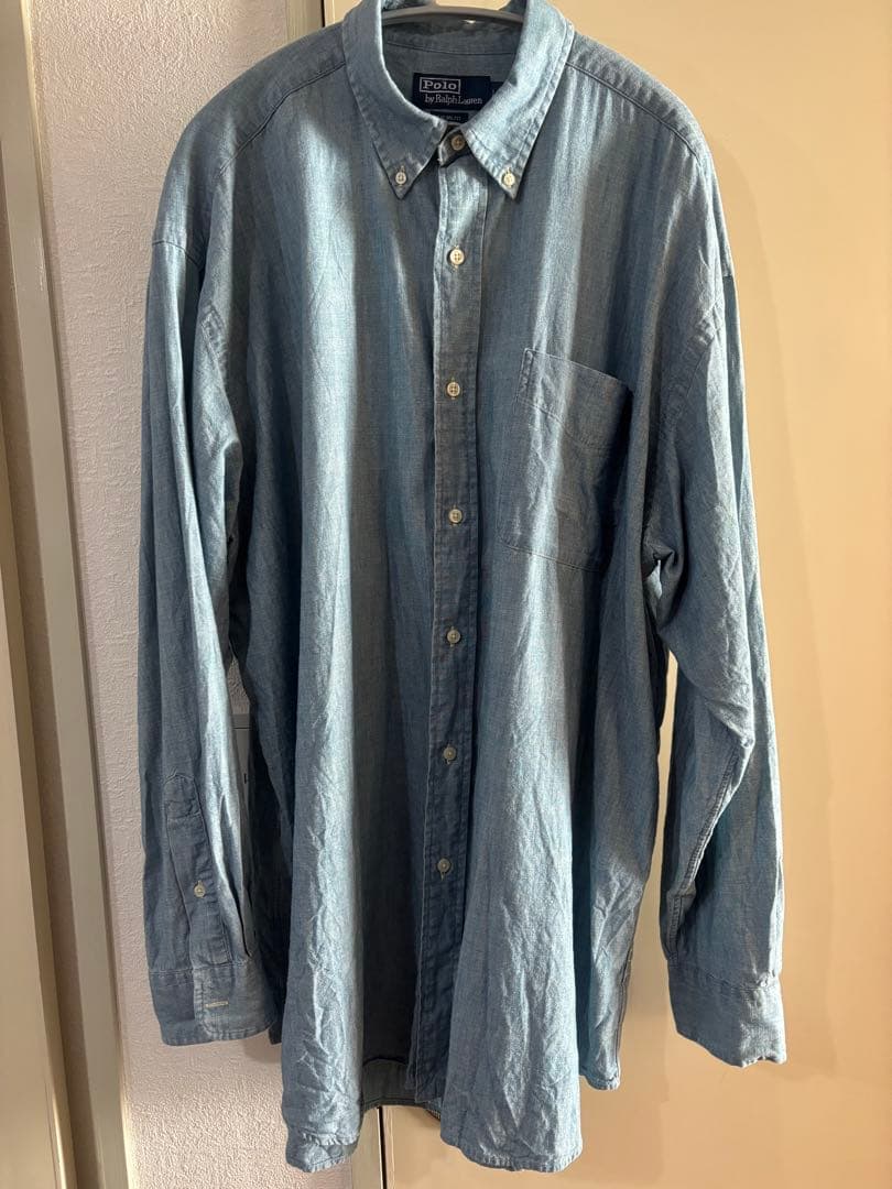 Polo by Ralph Lauren ビックシャツシャンブレー　Mサイズ POLO RALPH LAUREN BIG FIT-LONG SLEEVE-SPORT SHIRT CHAMBRAY 22FW-I