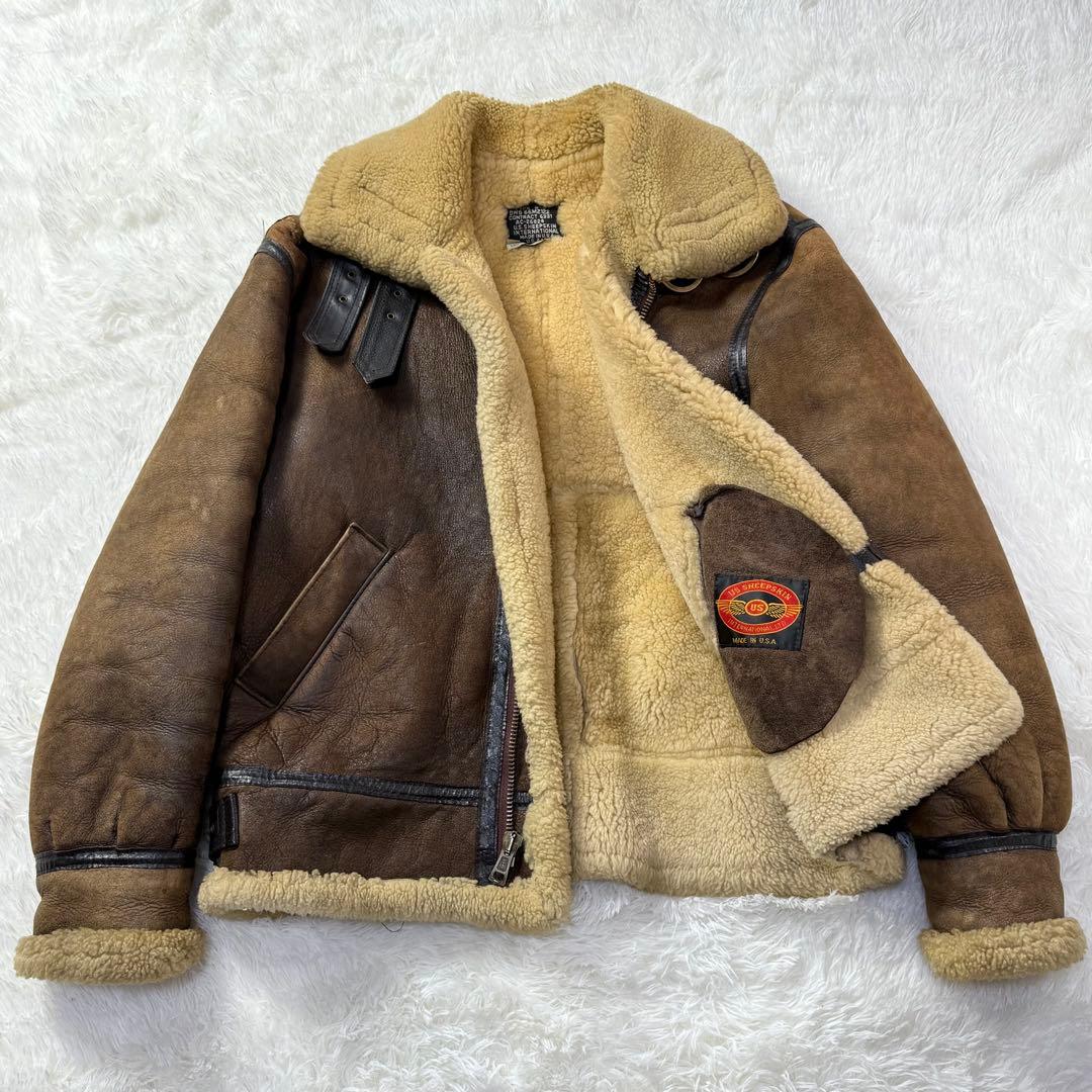 USA製】U.S.SHEEPSKIN B-3 ムートン フライトジャケット L - メルカリ