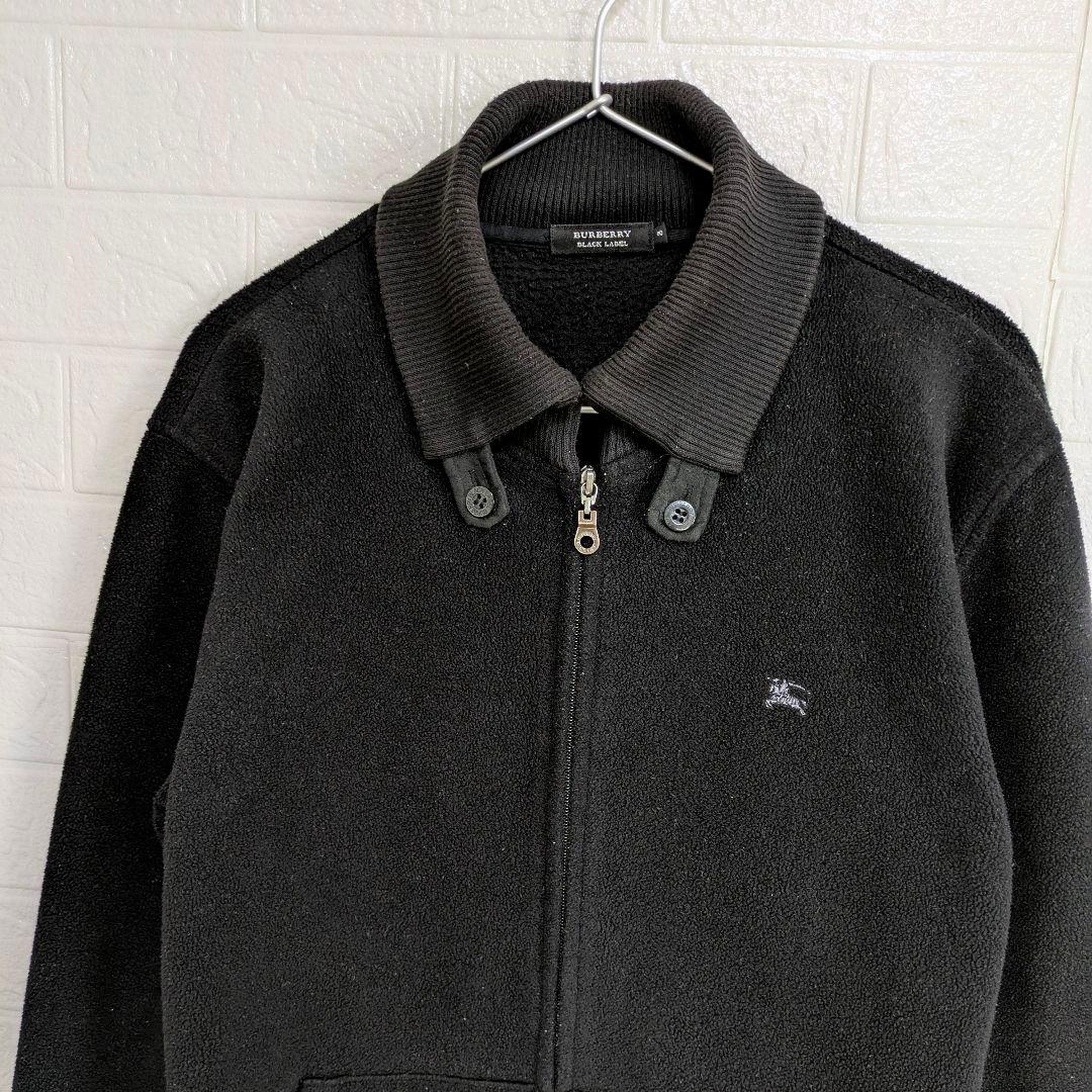 BURBERRY バーバリー スイングトップ フリース ブルゾン 黒 短尺