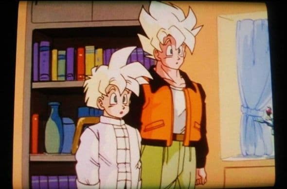 セル画 ドラゴンボールZ 孫悟空 孫悟飯 スーパーサイヤ人 直筆背景