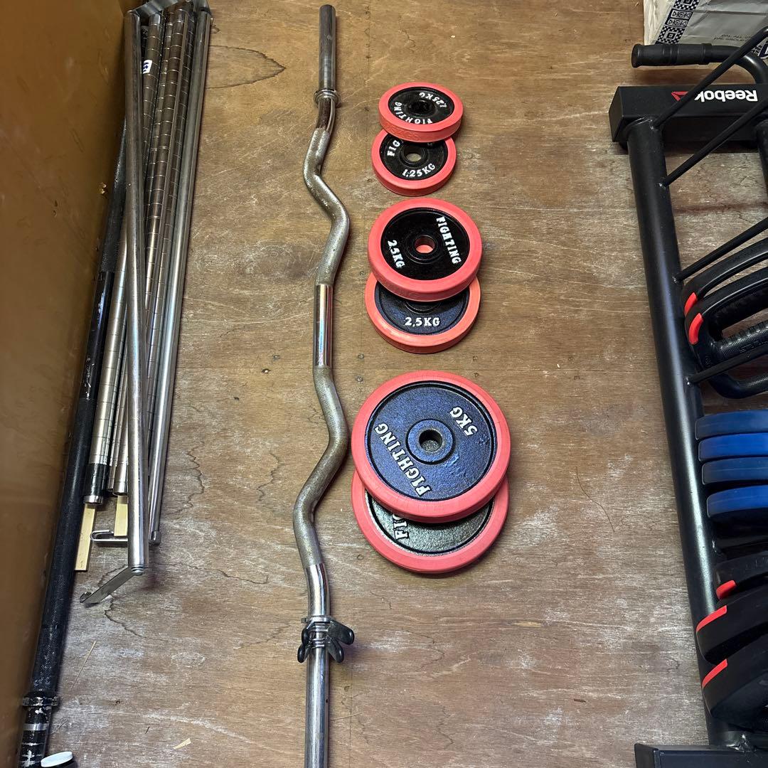 ウエイトプレートセット EZバー付き