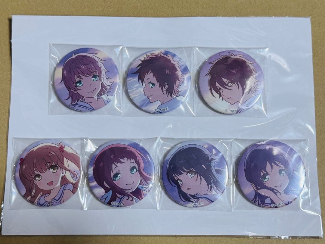 ② 凪のあすから　5周年記念　イラスト缶バッジ　未開封