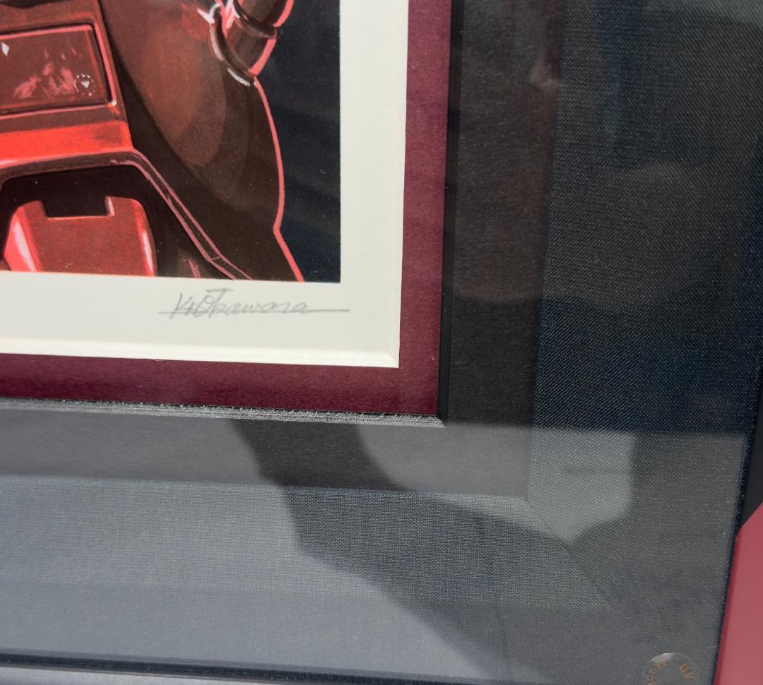 92cm特大 版画 大河原邦男 サイン入り 赤い彗星 機動戦士ガンダム 複製