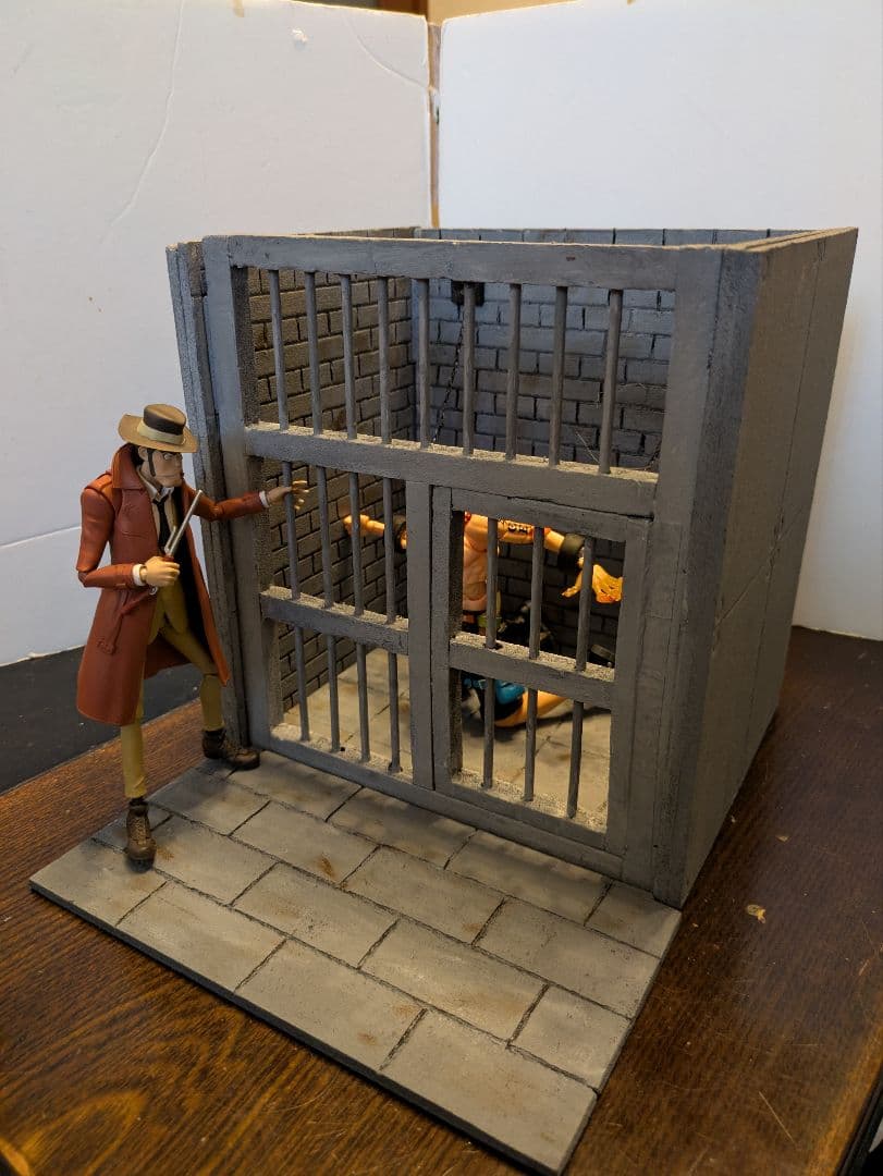 送料込み・即日発送】1/12 ジオラマ ドールハウス 監獄 牢屋 刑務所 ⑤