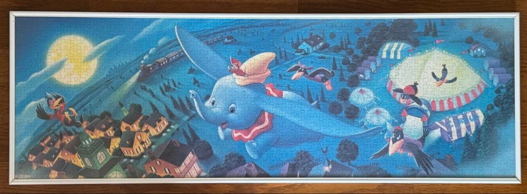 【激レア】ディズニー　ダンボ ムーンライト ランデブー (完成品・専用額縁付き）