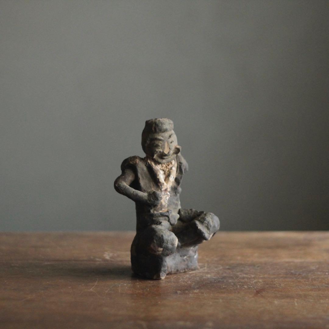 古い 土人形 恵比寿さん 古美術 古道具 アンティーク オブジェ