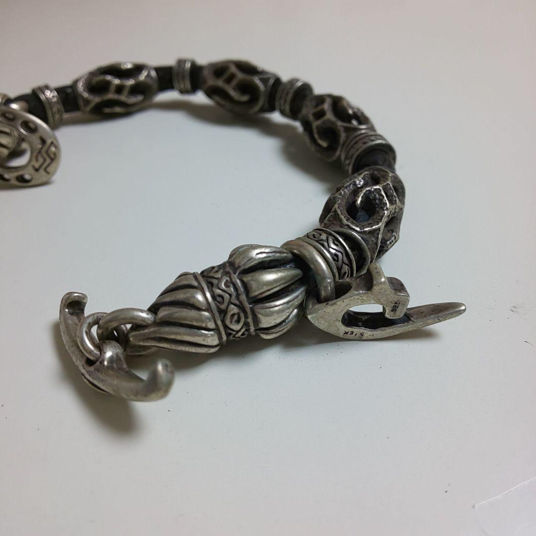 ☆ ナグァール シルバー925 レザーブレスレット 美品 希少 - メルカリ