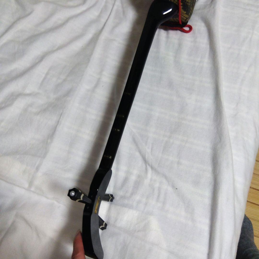 美品）沖縄三味線初心者フルセット三味線本体 蛇柄ケース