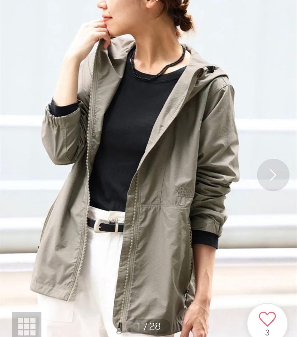 The North Face フード付きジャケット グレー