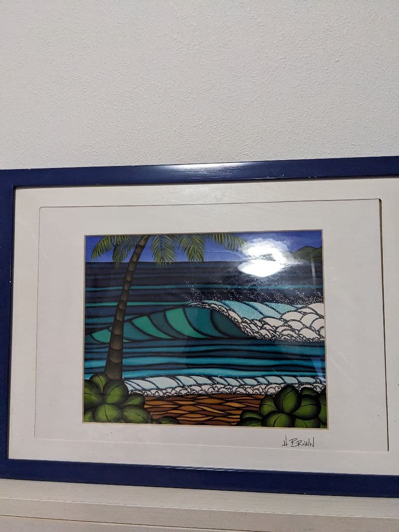 ヘザーブラウン絵画　海　波