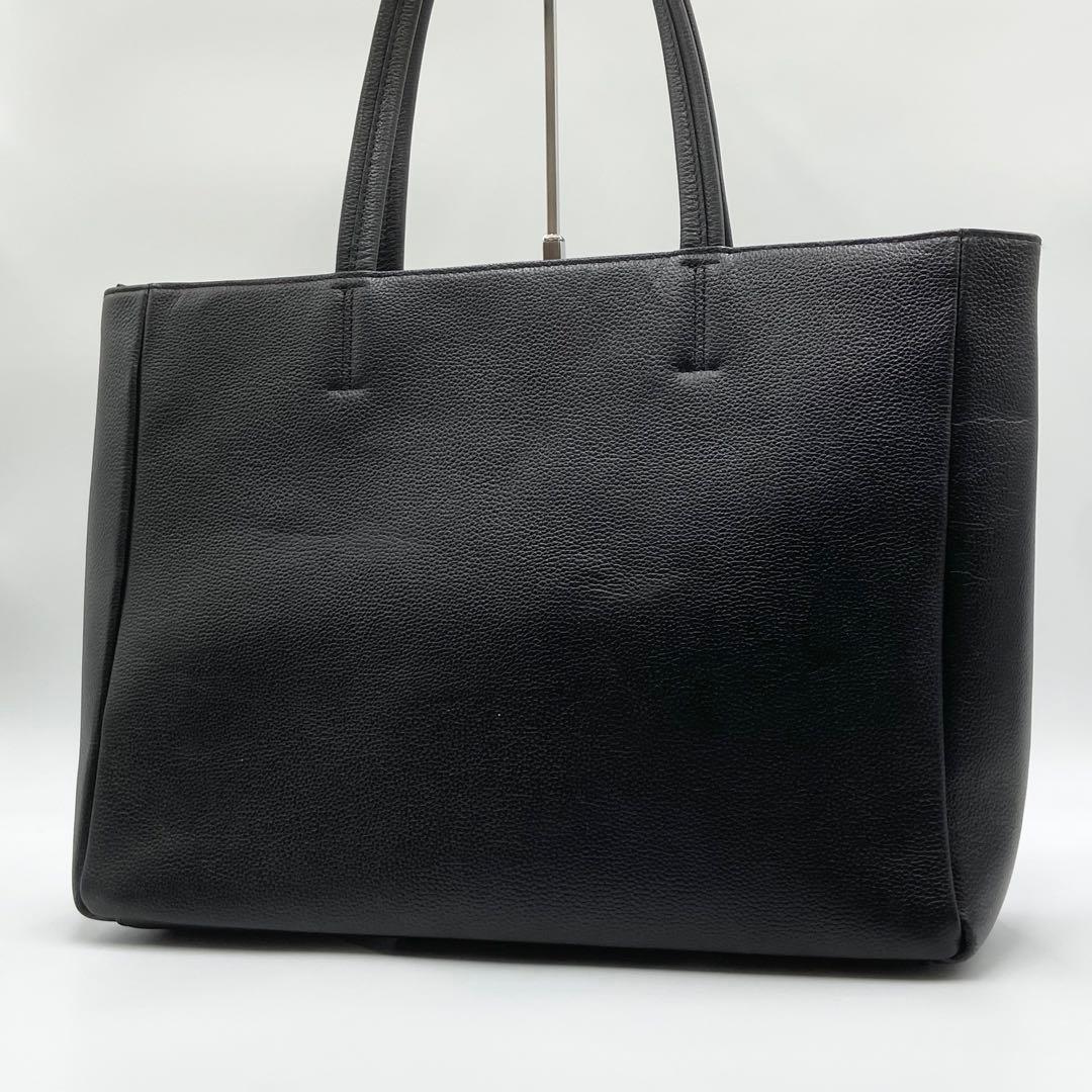 極美品　SHIPS シップス　ヴァーティカル　トートバッグ　スマートレザー　黒