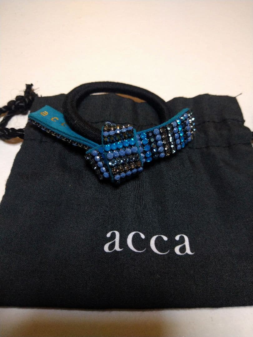 acca ストーン装飾 ヘアゴム