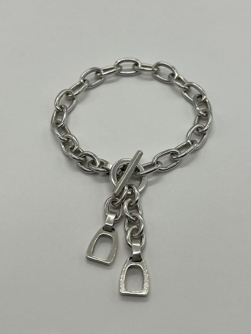 グッチ GUCCI オーバルリンクチェーンブレスレット ホースビット メキシコ製