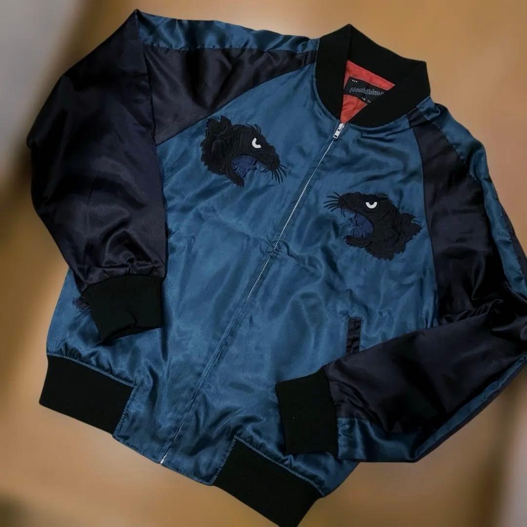 hoshi hime スカジャン　ダブルトーンブラック　タイガー Amazon.co.jp: [星姫] (hoshihime スカジャン(竹トラ) サテン(黒×黒