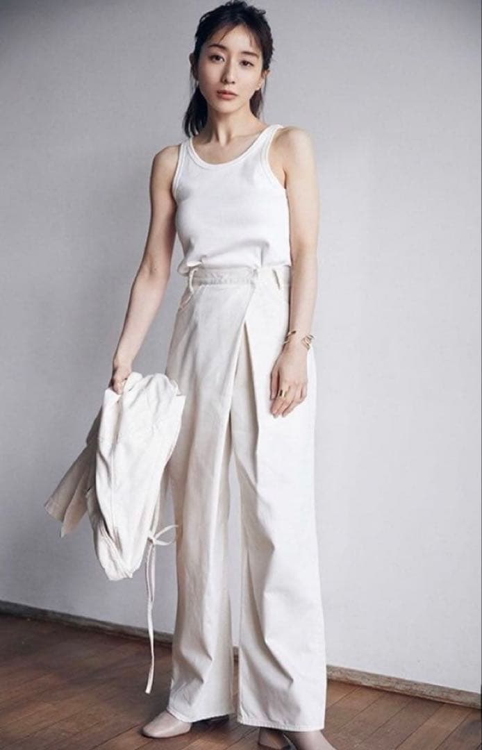 CLANE MINAMI TANAKA DENIM PANTS 0size 白