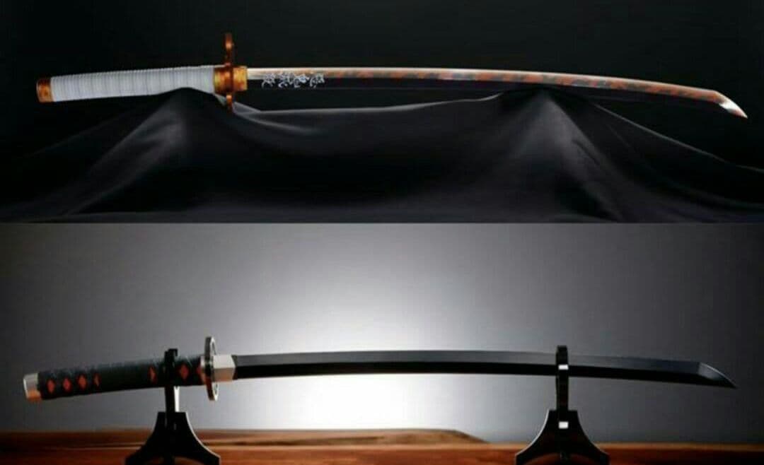 PROPLICA 日輪刀 2本セット 煉獄杏寿郎 竈門炭治郎 日輪刀（竈門炭治郎）煉獄杏寿郎の鍔ver. | ITEMS | TAMASHII SPOT