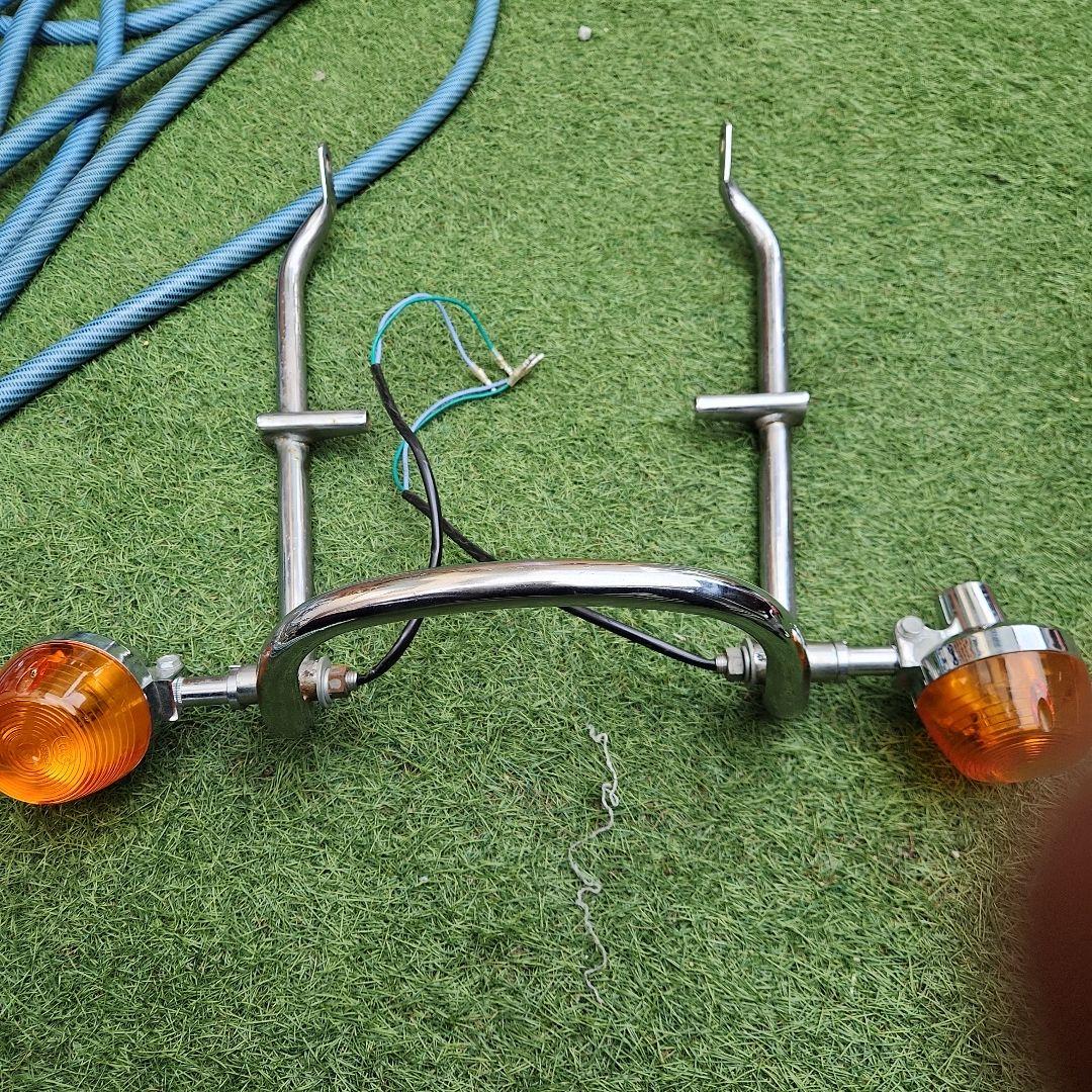 ホーク系タンデムバー CB250T/CB400T（ﾎｰｸ2用)ﾒｯｷゴム巻タンデムバー | 旧車バイクカスタム