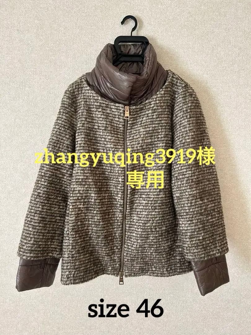 【zhangyuqing3919】HERNO　ツイードジャケットコート