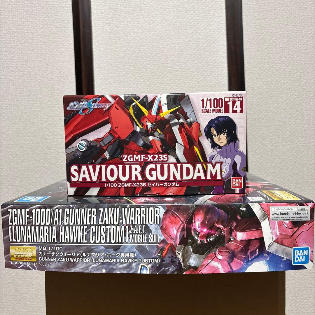 1/100 無印 セイバーガンダム ＋ MG ガナーザクウォーリア（ルナマリア）