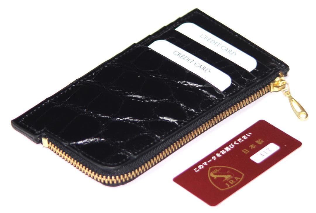 ■新品　送料込み■本クロコダイル　鰐革　男女兼用　フラグメントウォレット　ENA