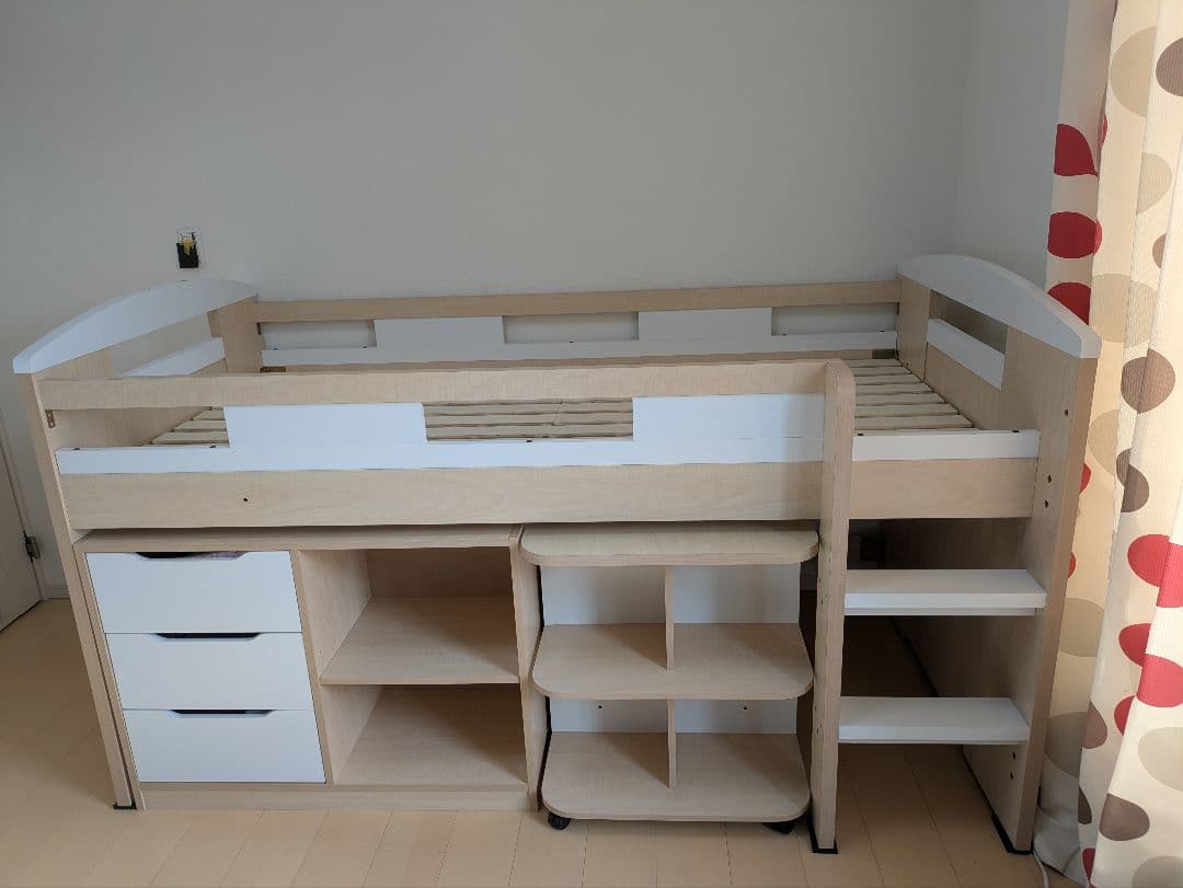 コンパクト システムベッド Shelm4(シェルム4)　ナチュラル/ホワイト