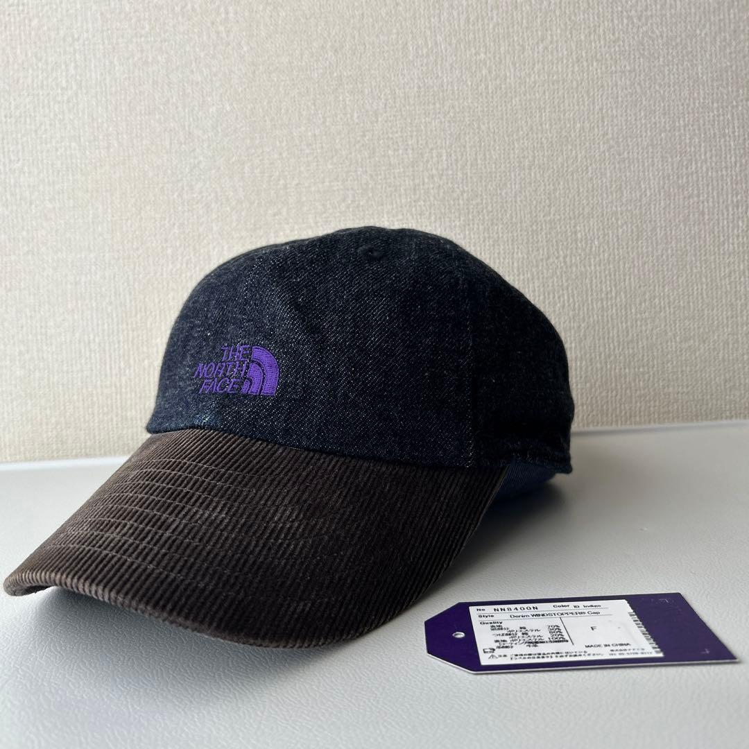 パープルレーベル　デニムウィンドストッパーキャップ　NN8400N THE NORTH FACE PURPLE LABEL Denim WINDSTOPPER® Cap Natural 24SS-I