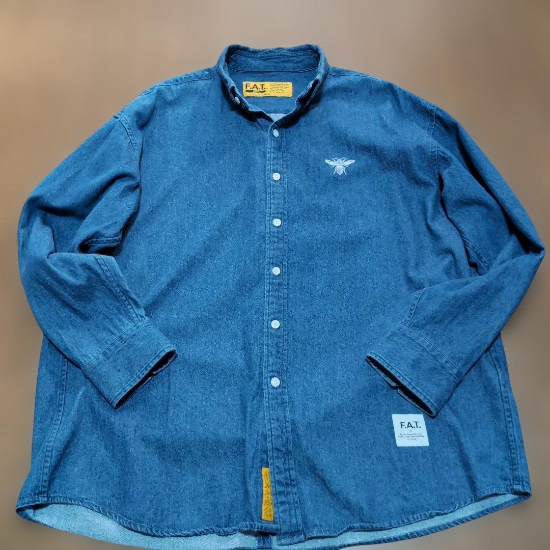 F.A.T(エフエーティー) B.D.Dee Blue ボタンダウンデニムシャツ