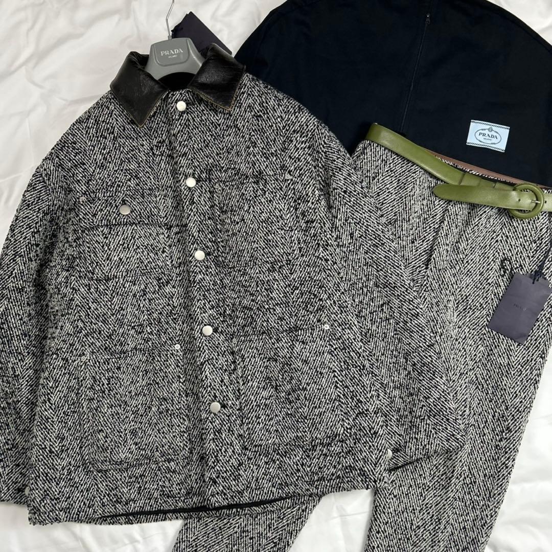 未使用品 24AW PRADA プラダ ウールブレンド セットアップ