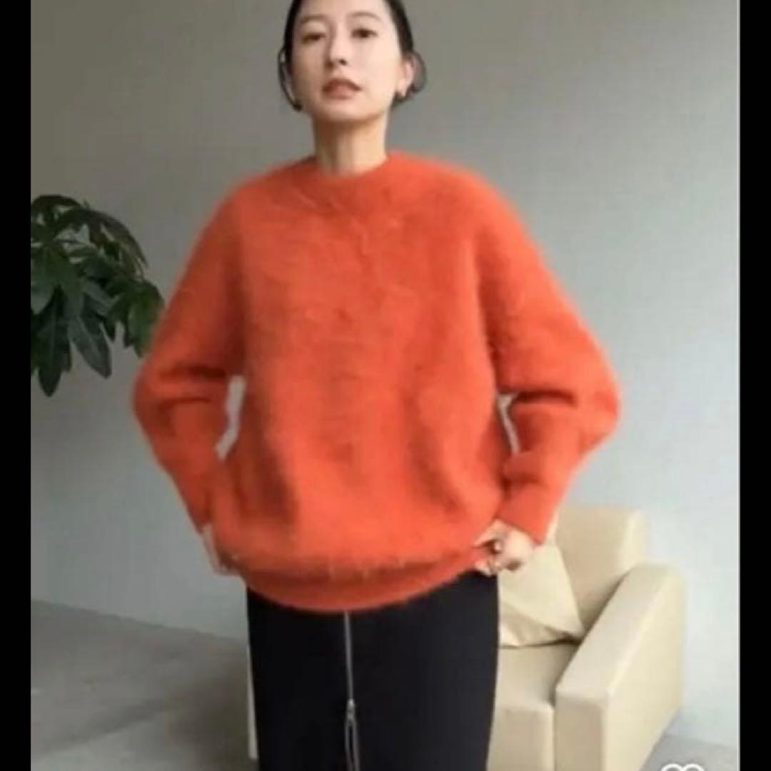 T*い様 CLANE BULKY SLEEVE ANGORA KNIT TOPS