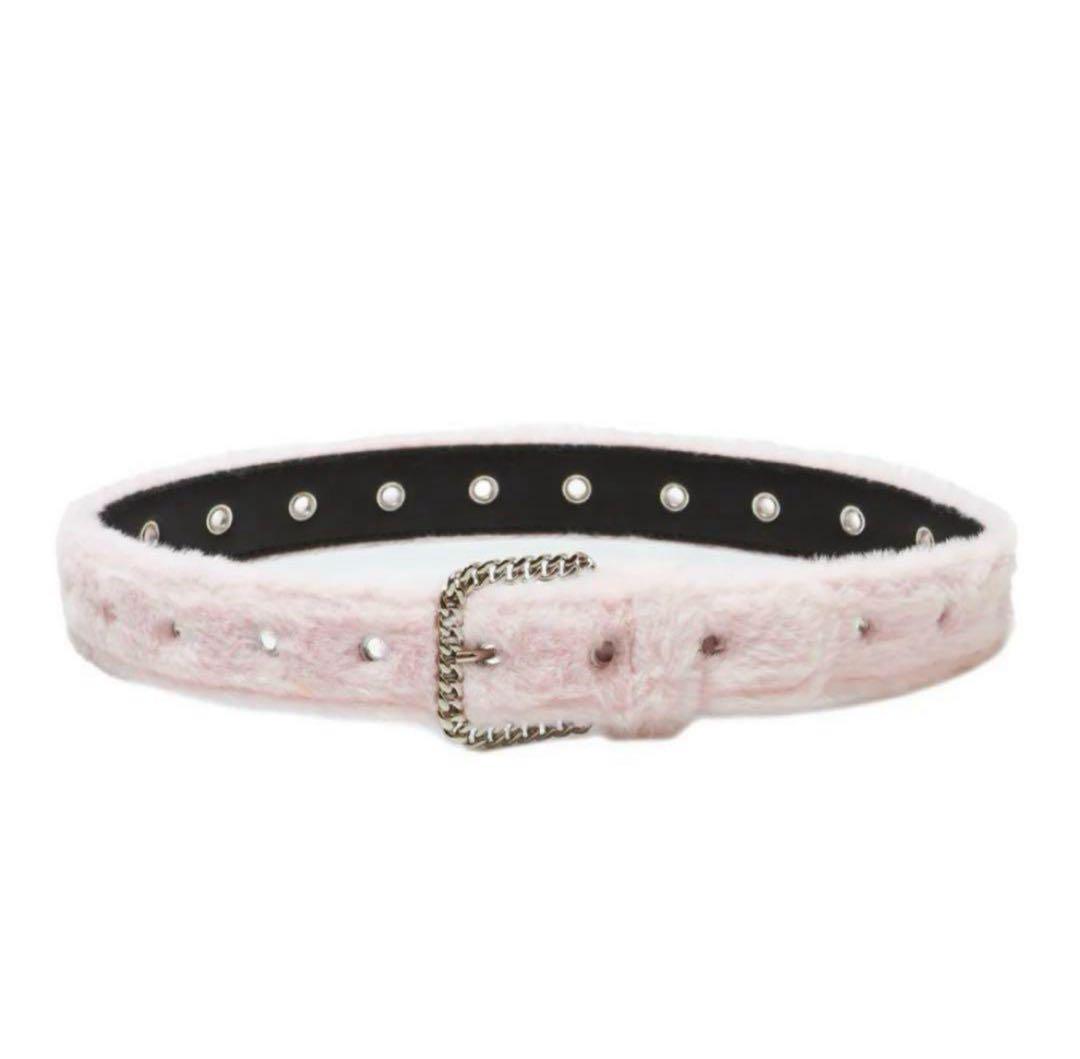 【即完売品】　AFB ライトピンク　ファーベルト