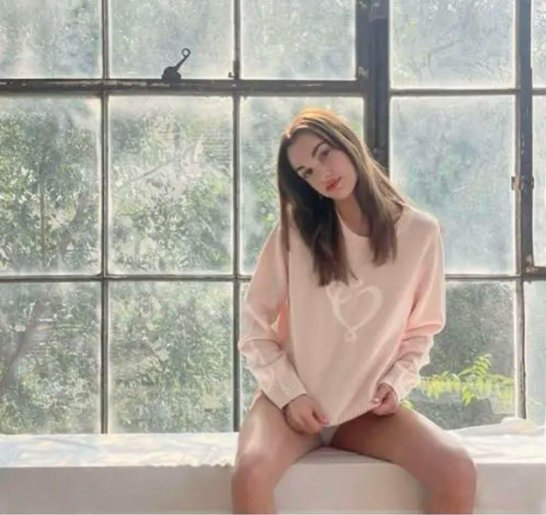 the virgins heart logo pink knit 伊勢丹限定