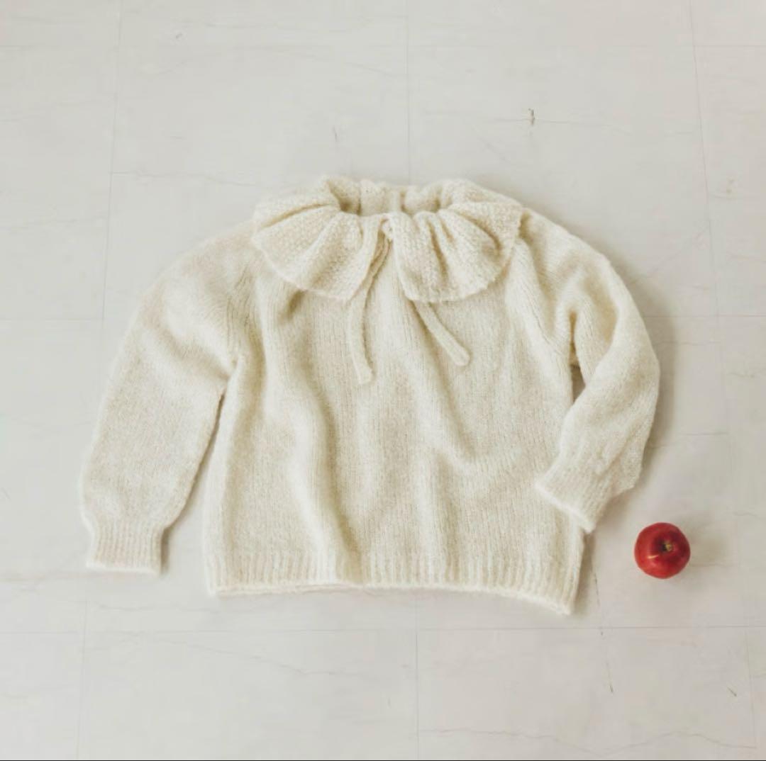 rimee。fofofofa HARVEST KNIT RICE WHIT