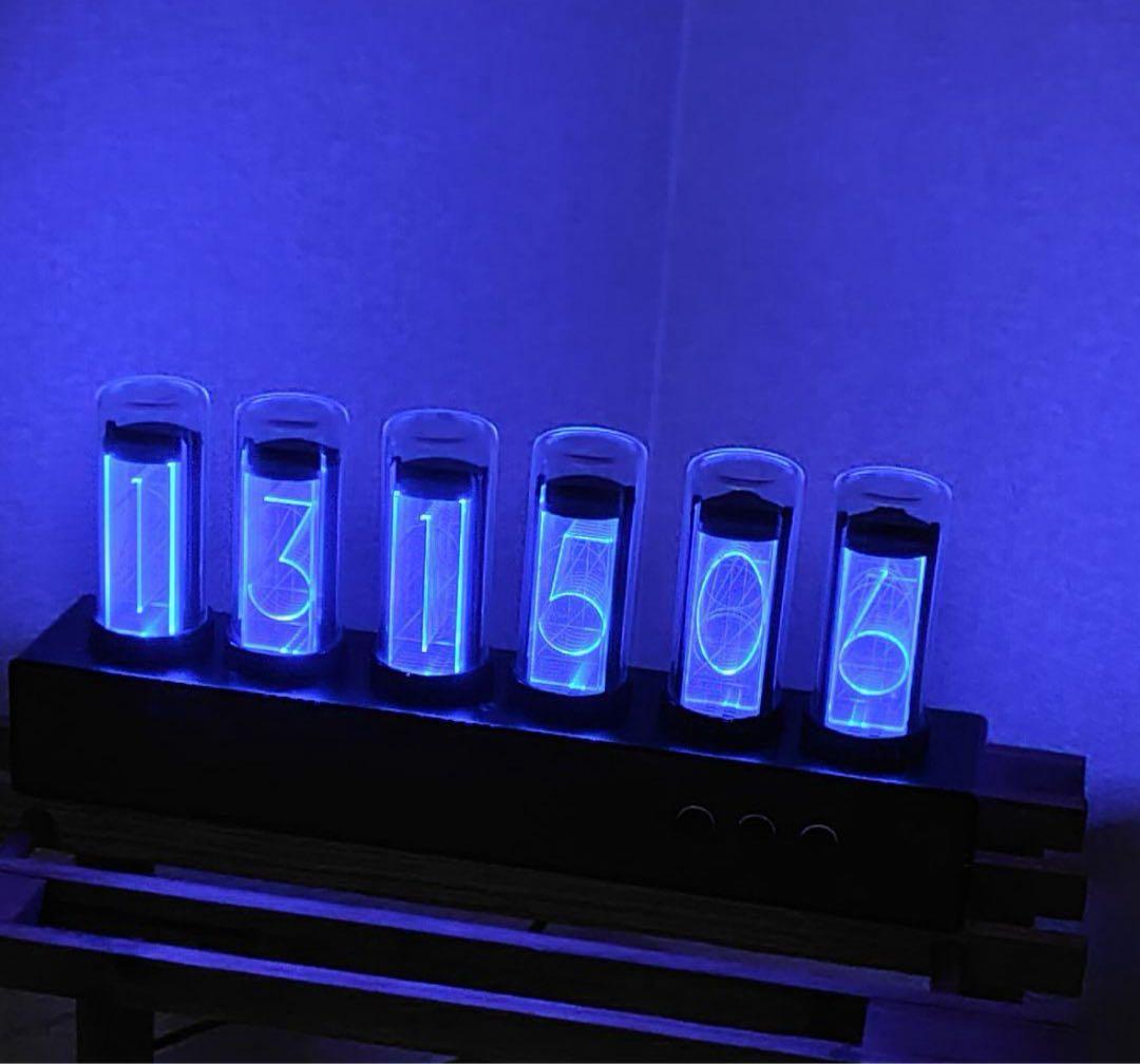 ニキシー管　LED時計 LEDでエコ・安全・長持ち！大人が心を奪われる、1600万色のニキシー管