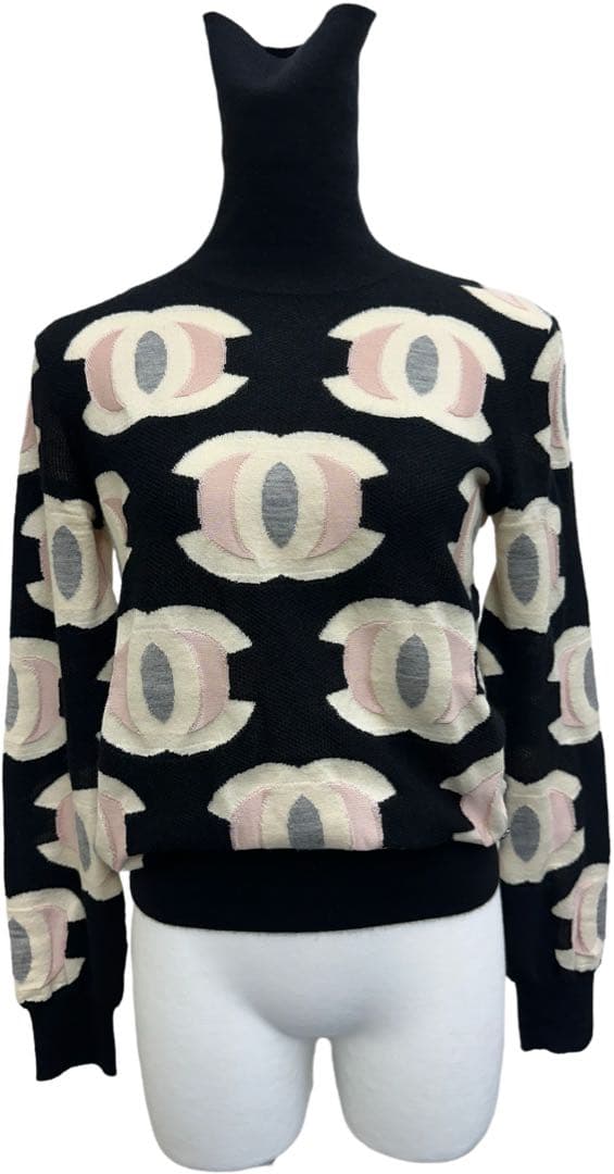 CHANELココマークタートルニット 中古・古着通販】CHANEL (シャネル) ココマークタートルネックニット