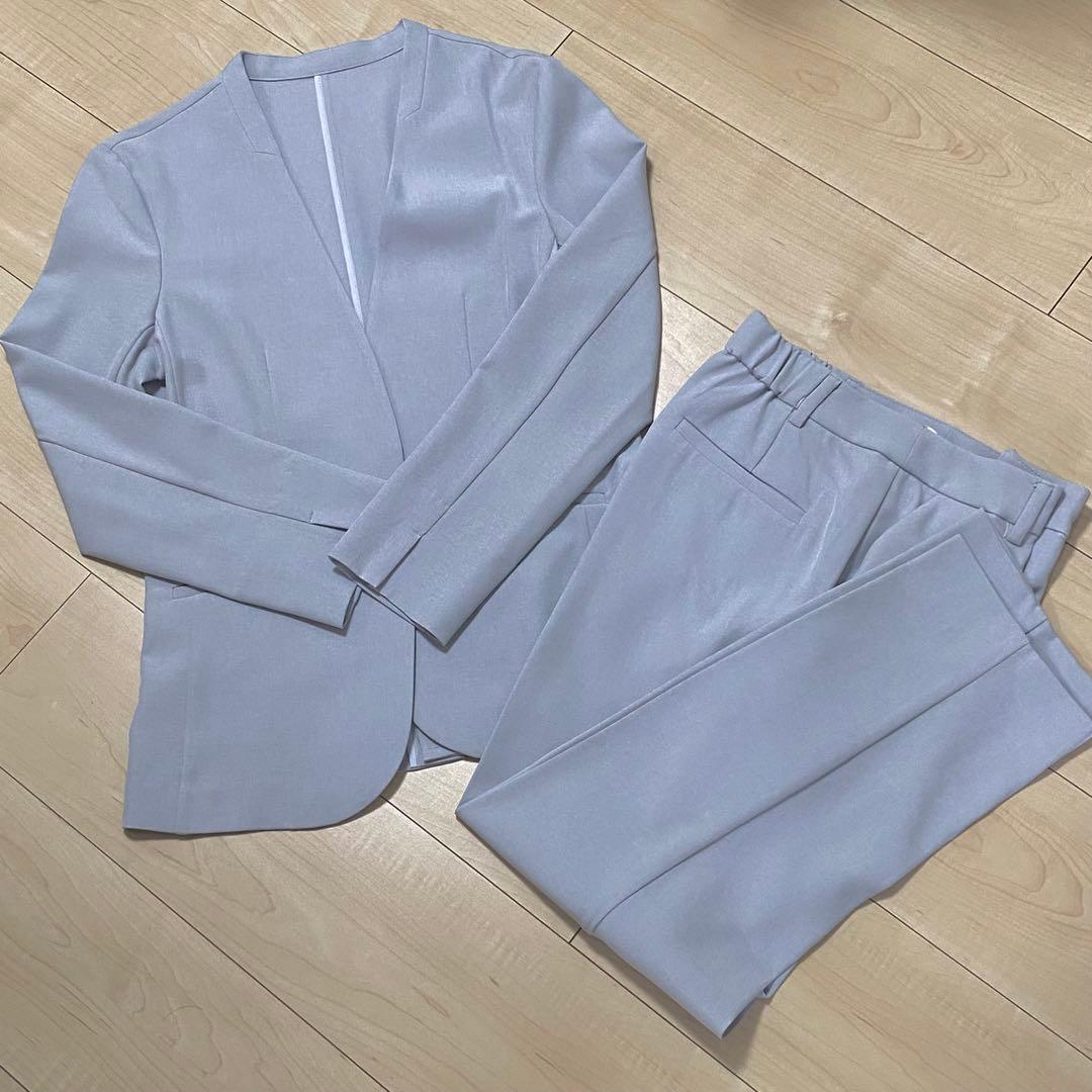 【うに様】エニシス ジャケット&テーパードパンツセットアップ グレー