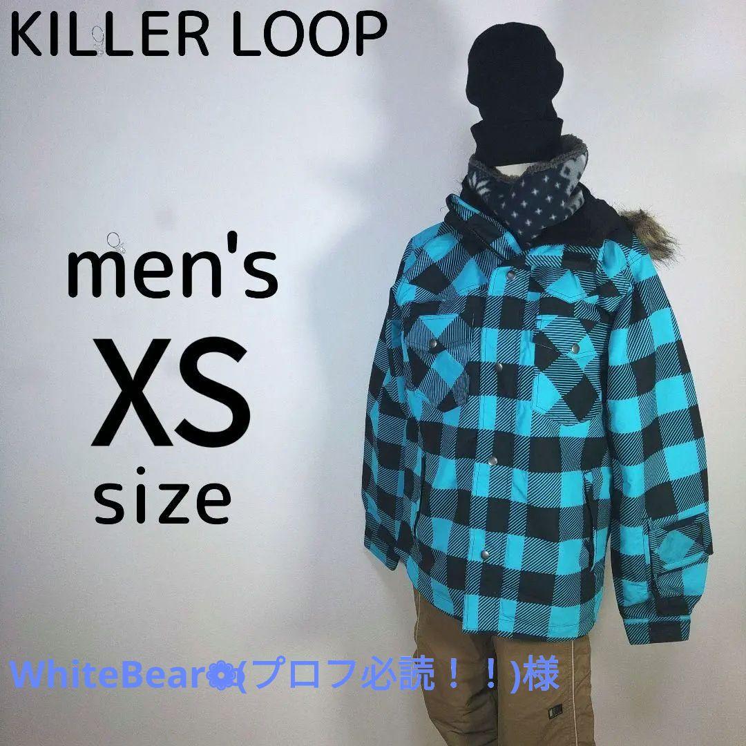 メンズ　XS　スキー　スノーボードウェア　上下　チェック柄　ブルー　ベージュ BLACK SNOW スノボウェア メンズ 上下セット スノーボードウェア