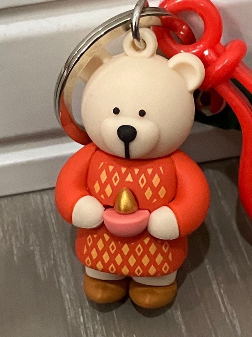 スターバックス ベアリスタ」インドディワリ ぬいぐるみ+キーフォルダ