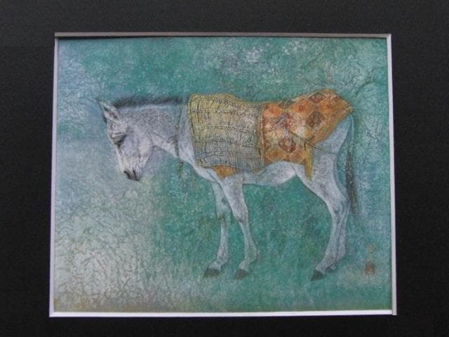 西田俊英、【花蔭】、希少な額装用画集画、新品高級額 額装付、状態良好