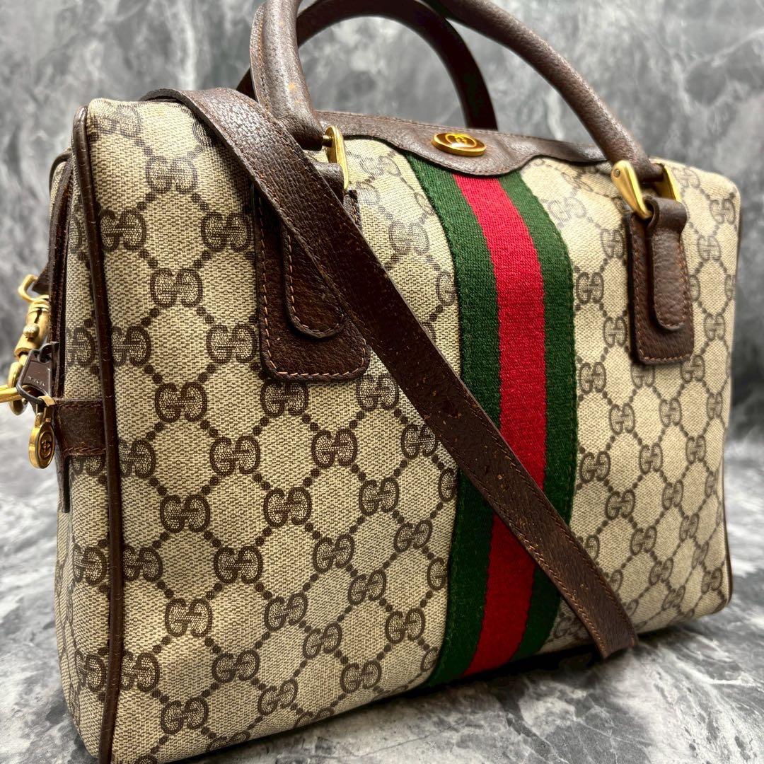✨美品✨GUCCI シェリーライン GG 2way ショルダーバッグ ブラウン
