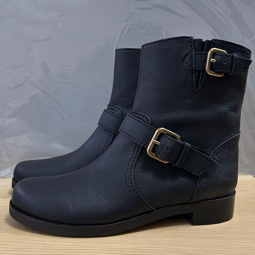 BURBERRY BLUE LABEL ブラックエンジニアブーツ