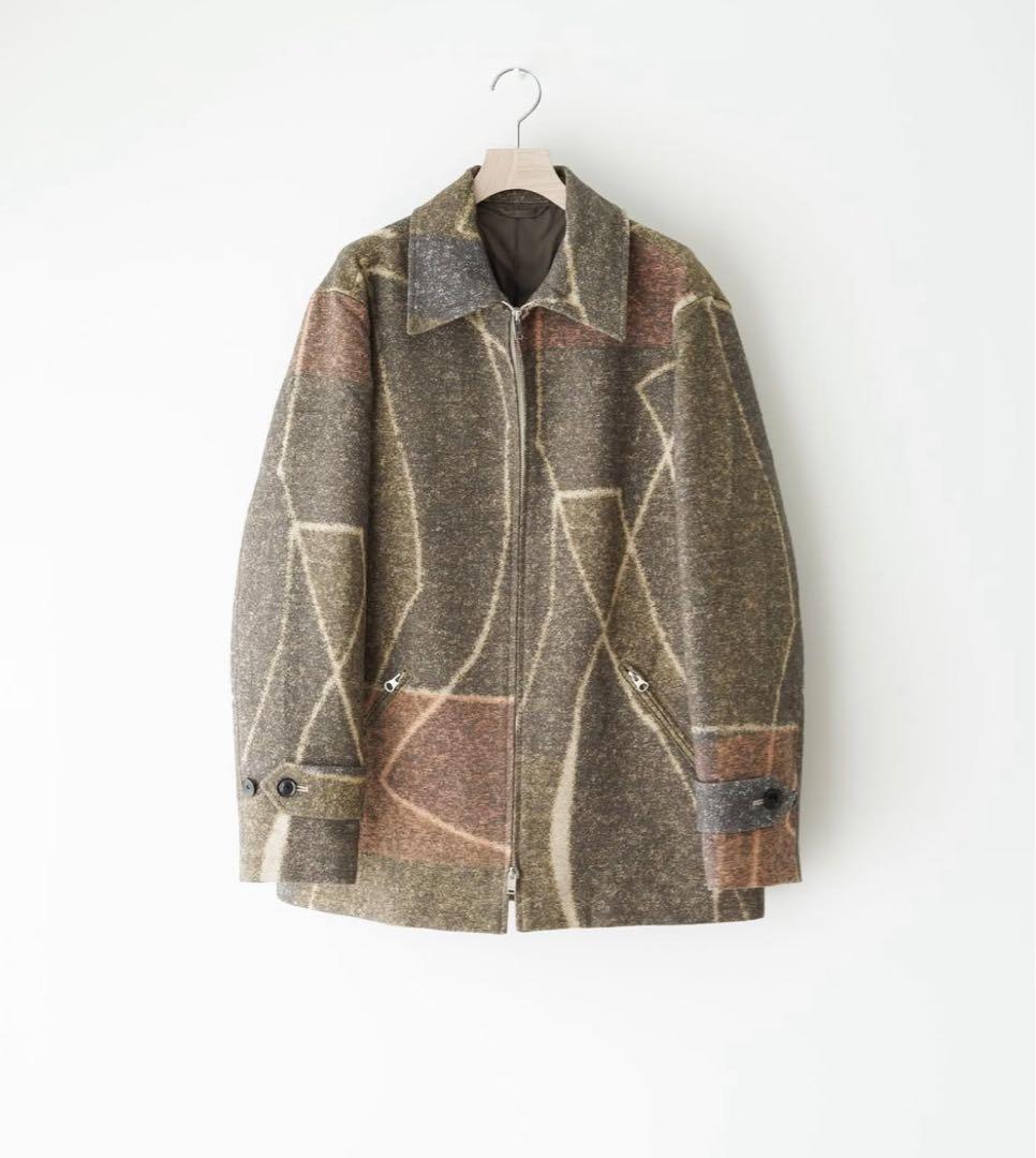 【超名作】YOKE JACQUARD ZIP BLOUSON ウール混コート