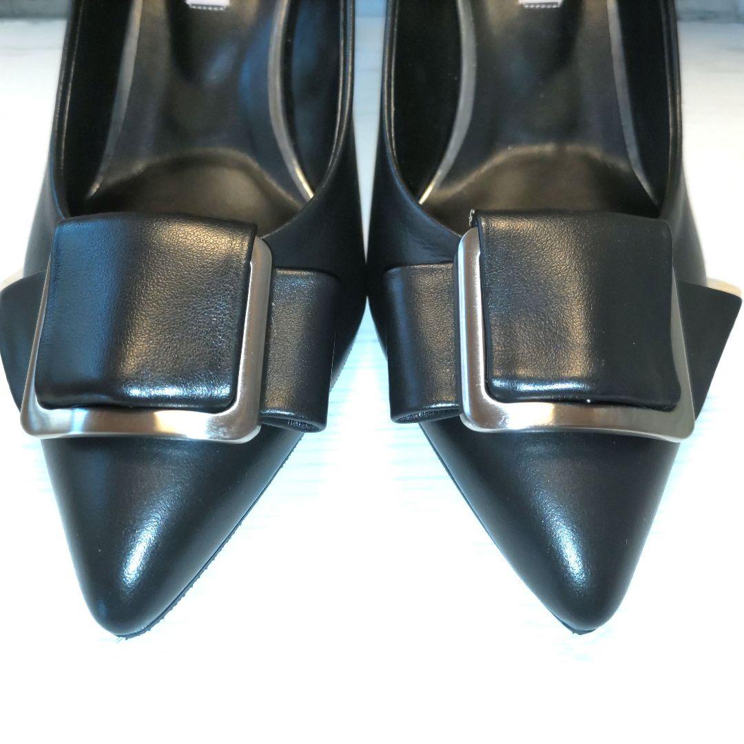 【超美品】DIANA☆パンプス☆バックル付き☆黒☆23.5cm